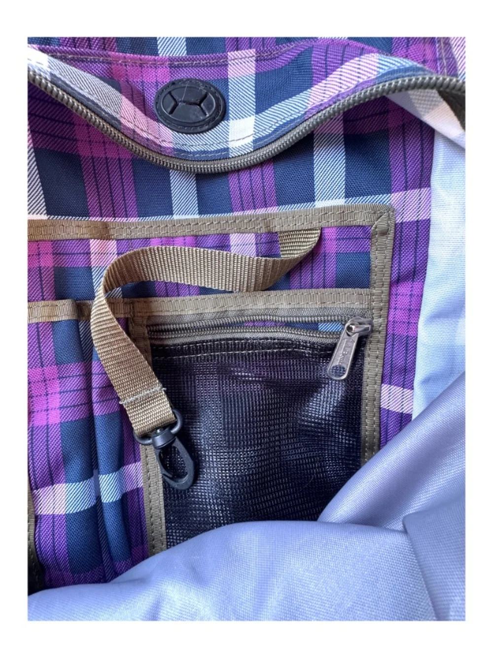 L..L. BEAN Deluxe Reflective Kids Backpack Purple Nylon School Travel